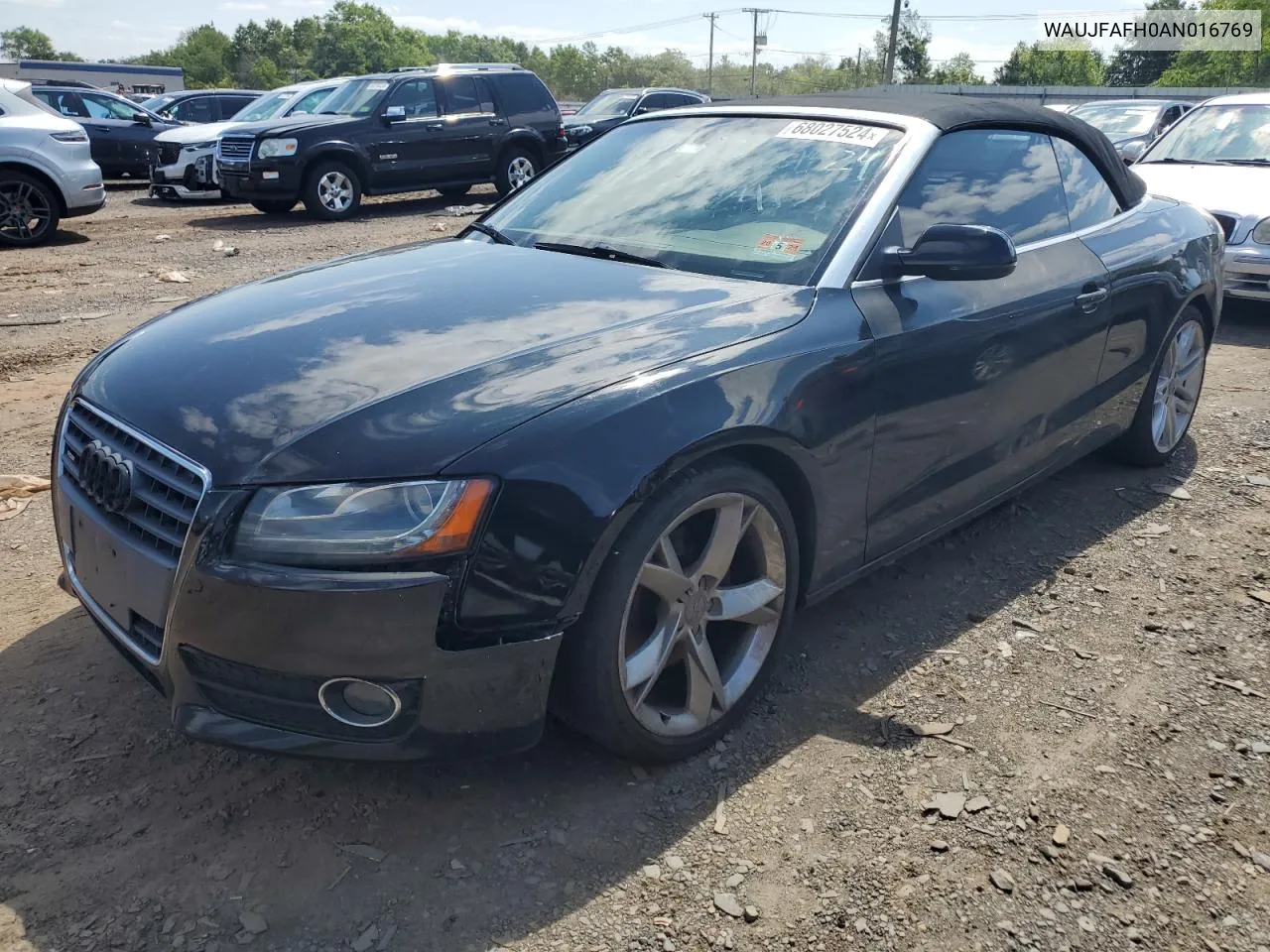 2010 Audi A5 Premium Plus VIN: WAUJFAFH0AN016769 Lot: 68027524