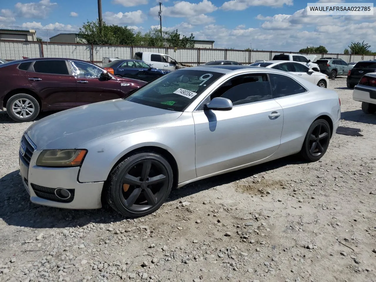 2010 Audi A5 Premium Plus VIN: WAULFAFR5AA022785 Lot: 71490354