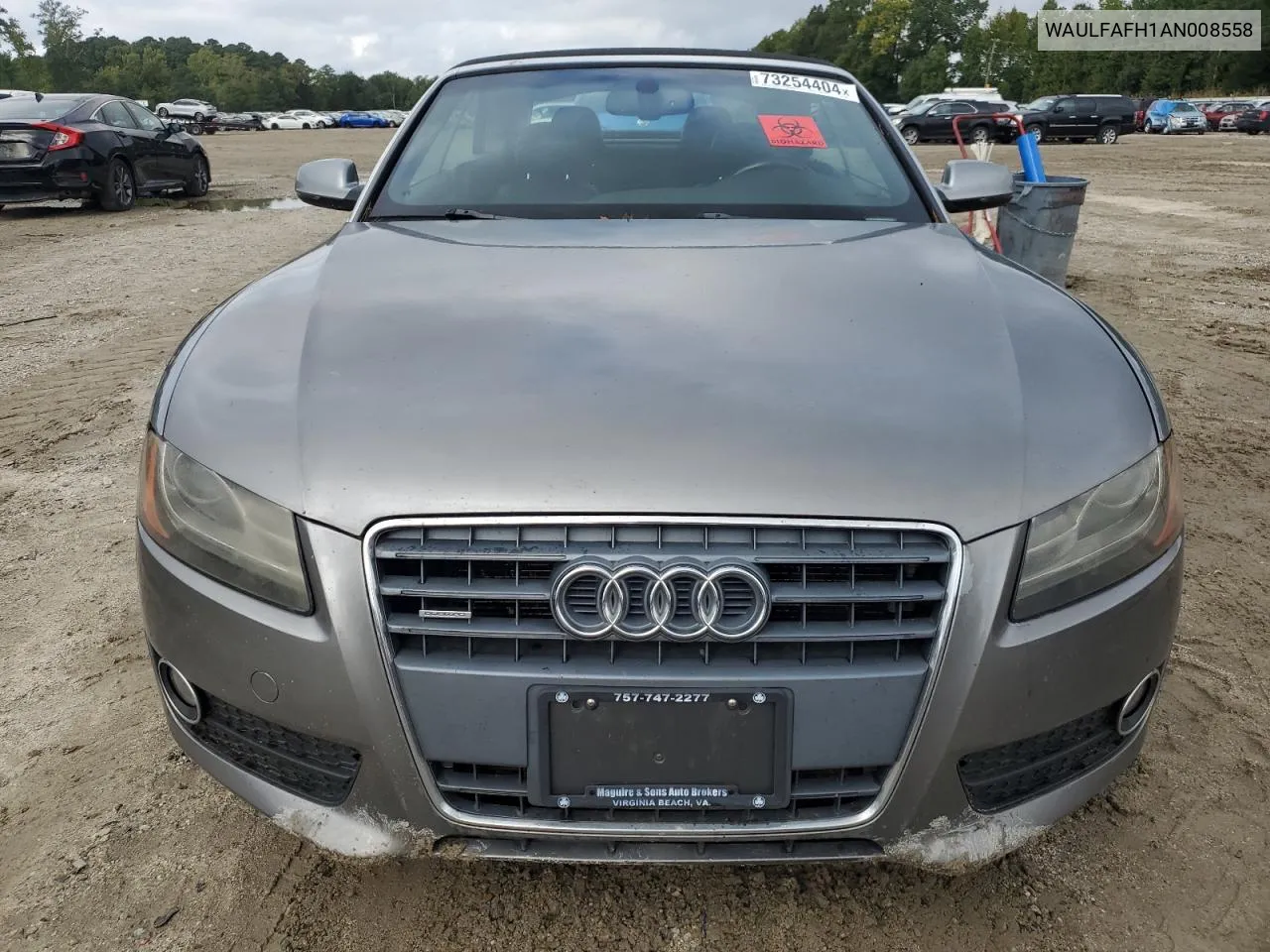 2010 Audi A5 Premium Plus VIN: WAULFAFH1AN008558 Lot: 73254404