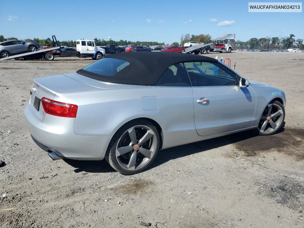 2010 Audi A5 Premium VIN: WAUCFAFH3AN024213 Lot: 75189924