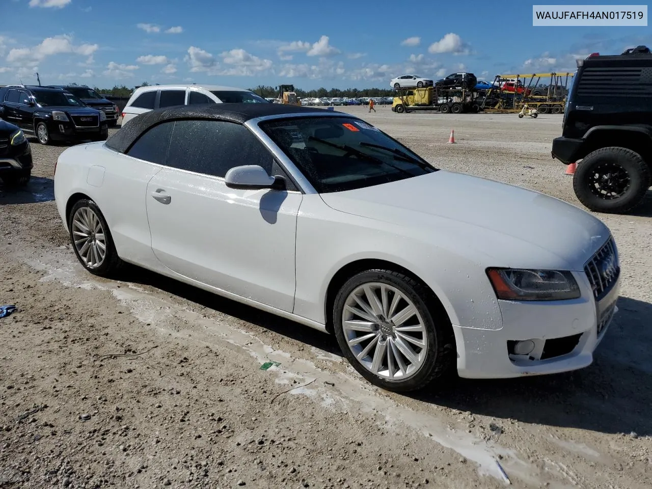 2010 Audi A5 Premium Plus VIN: WAUJFAFH4AN017519 Lot: 79120074