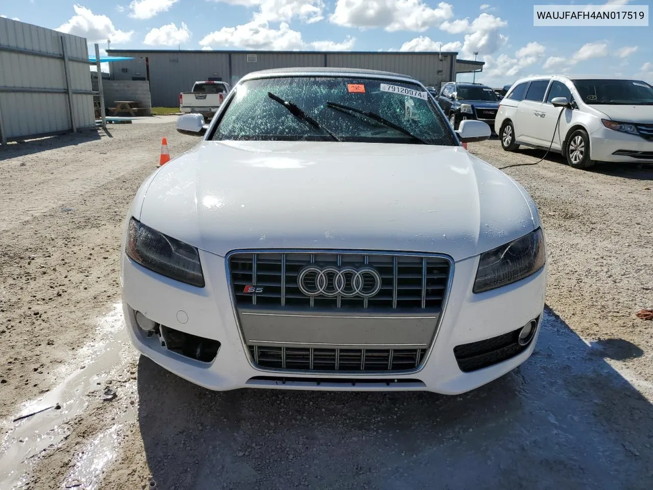 2010 Audi A5 Premium Plus VIN: WAUJFAFH4AN017519 Lot: 79120074