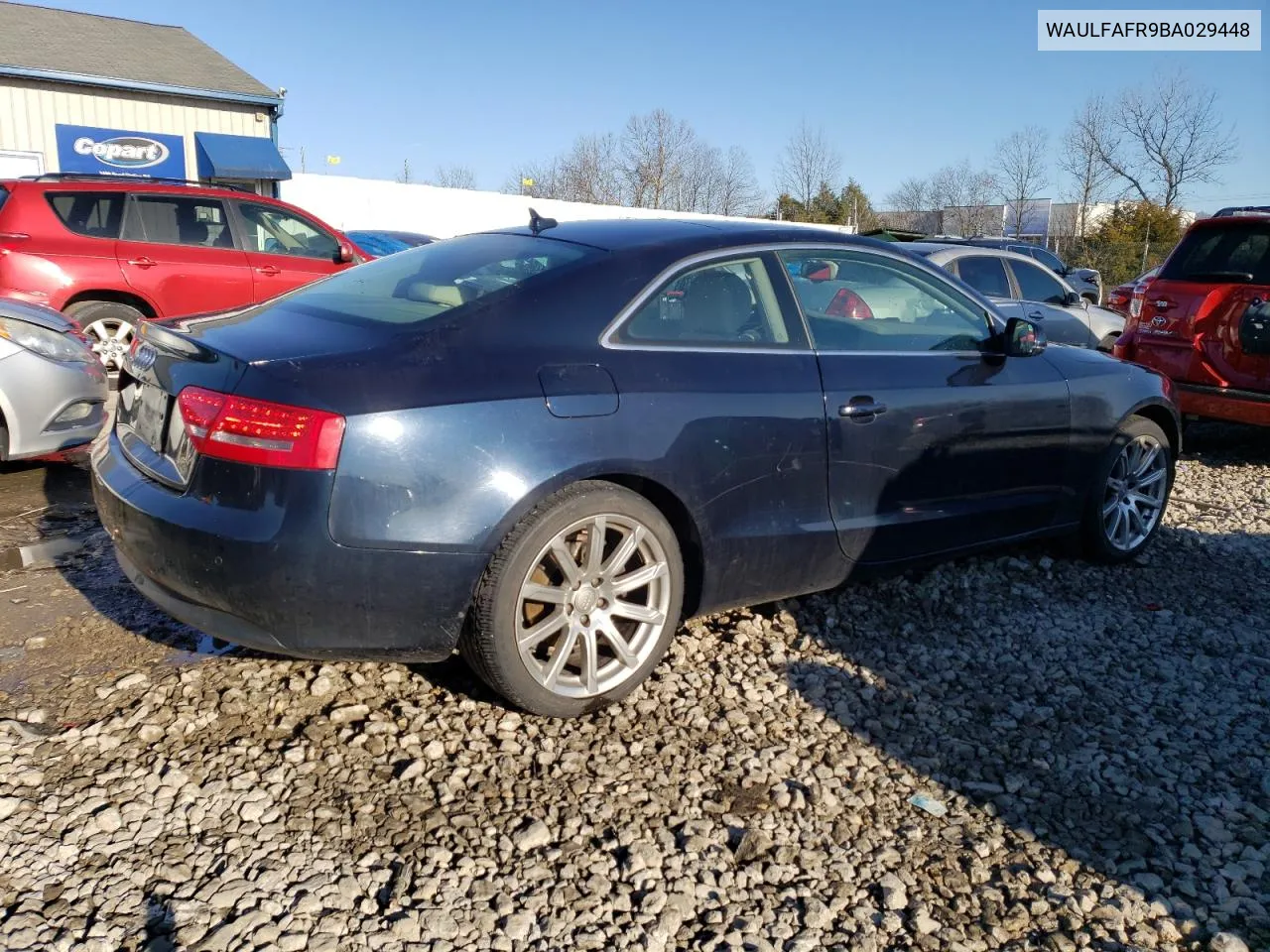 2011 Audi A5 Premium Plus VIN: WAULFAFR9BA029448 Lot: 41632734