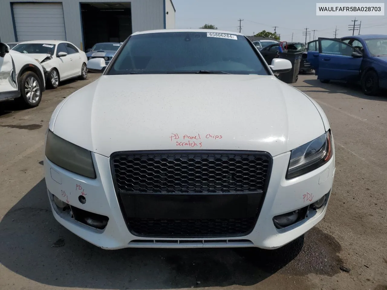 2011 Audi A5 Premium Plus VIN: WAULFAFR5BA028703 Lot: 65806284