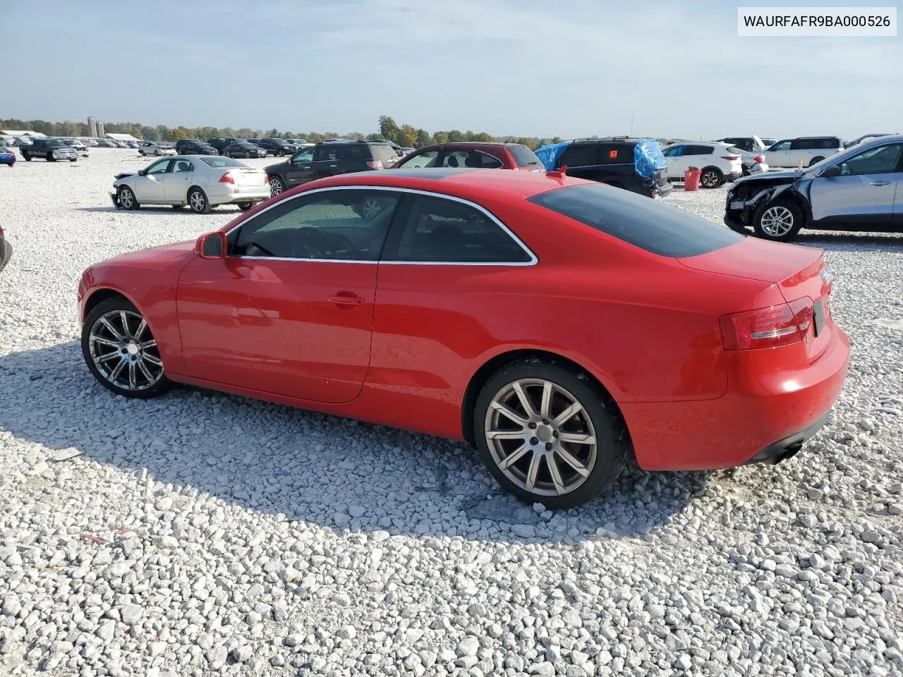 2011 Audi A5 Premium Plus VIN: WAURFAFR9BA000526 Lot: 75399024