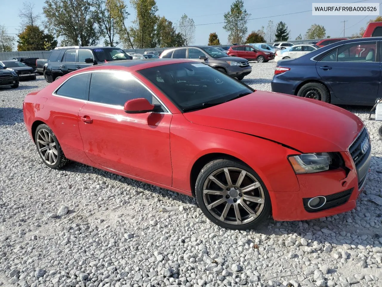 2011 Audi A5 Premium Plus VIN: WAURFAFR9BA000526 Lot: 75399024