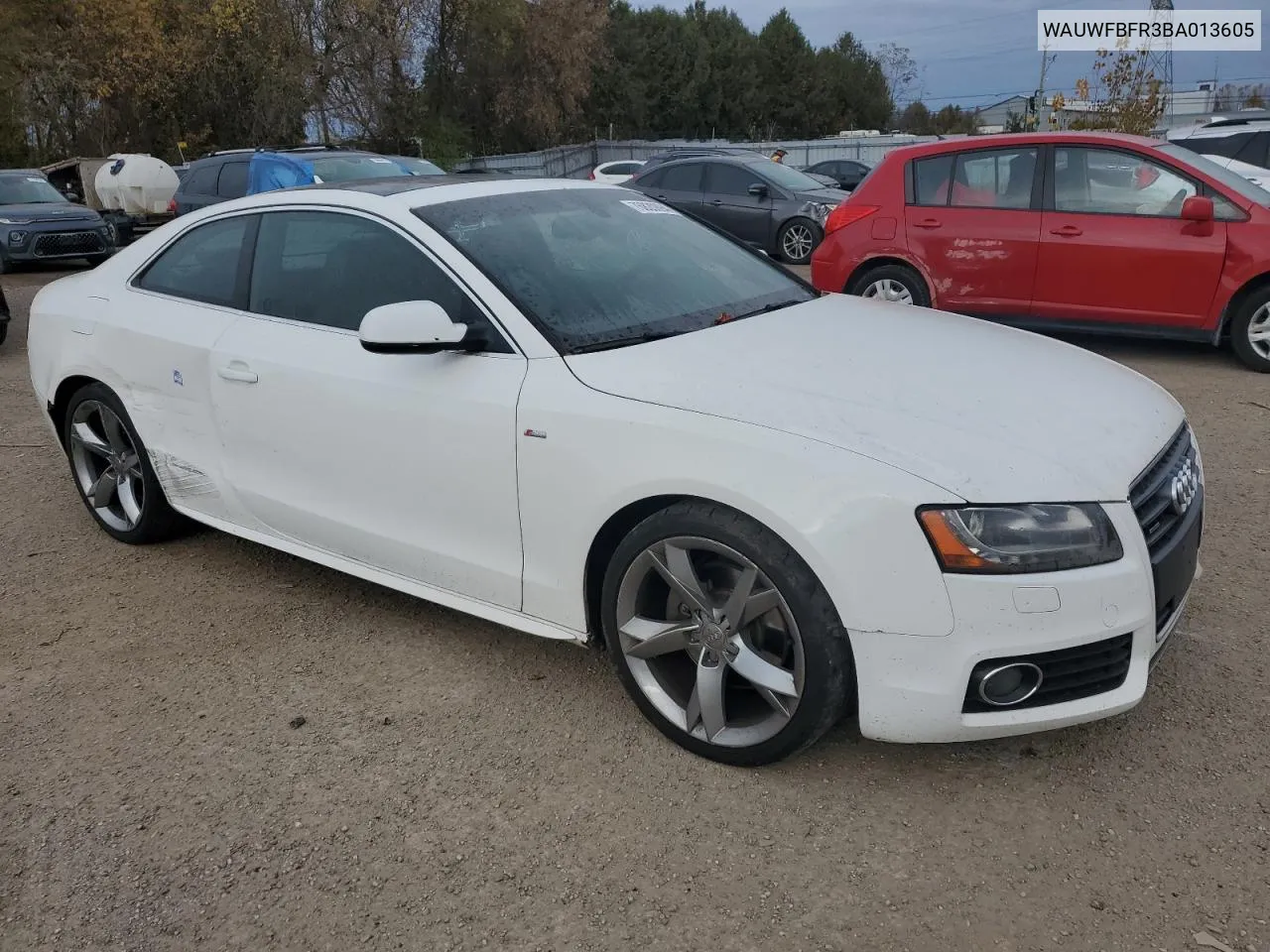 2011 Audi A5 Prestige VIN: WAUWFBFR3BA013605 Lot: 76820894