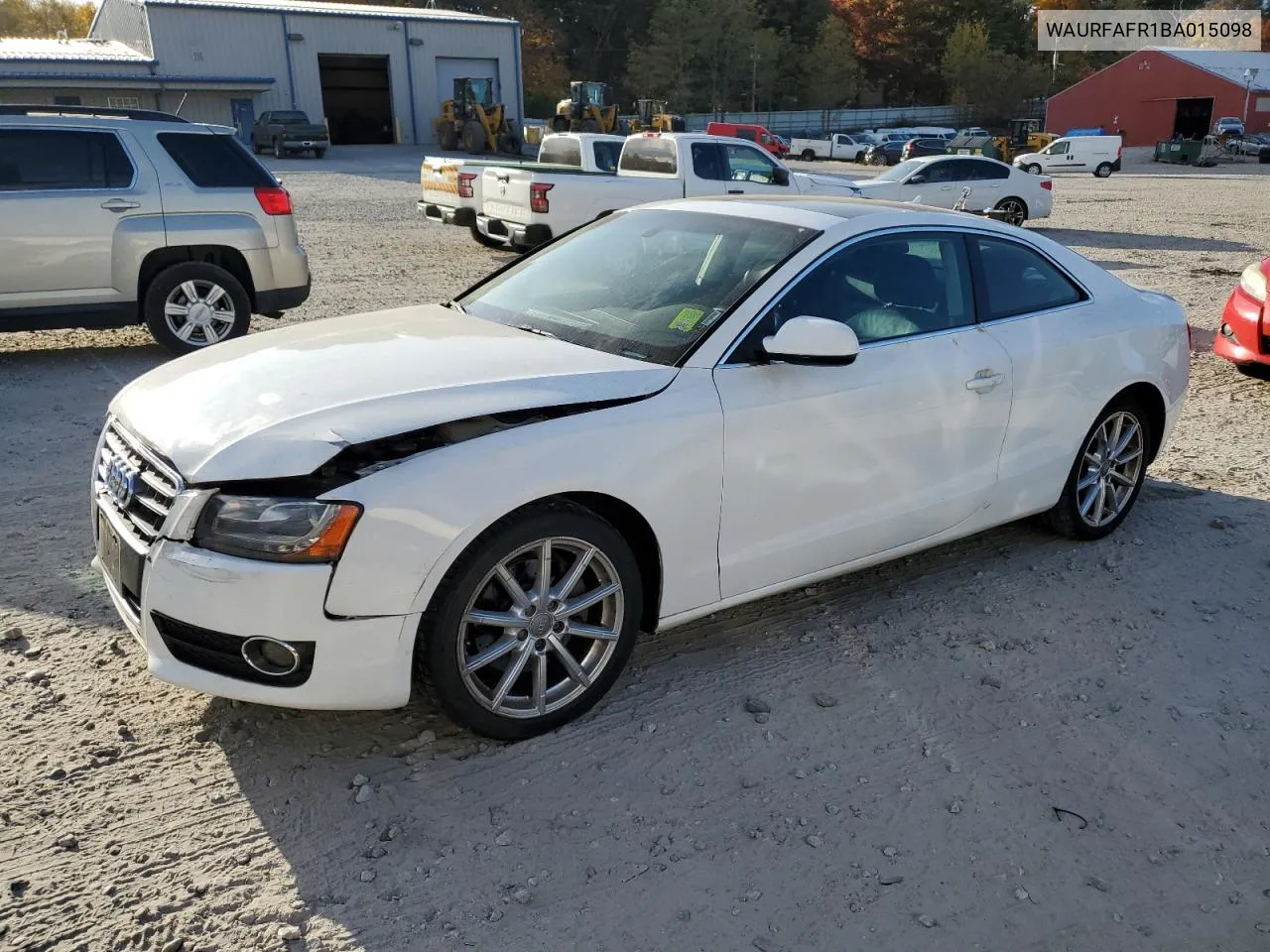 2011 Audi A5 Premium Plus VIN: WAURFAFR1BA015098 Lot: 77599664