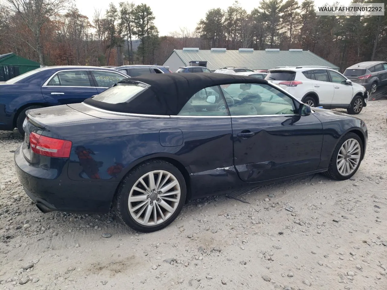 2011 Audi A5 Premium Plus VIN: WAULFAFH7BN012292 Lot: 78597044