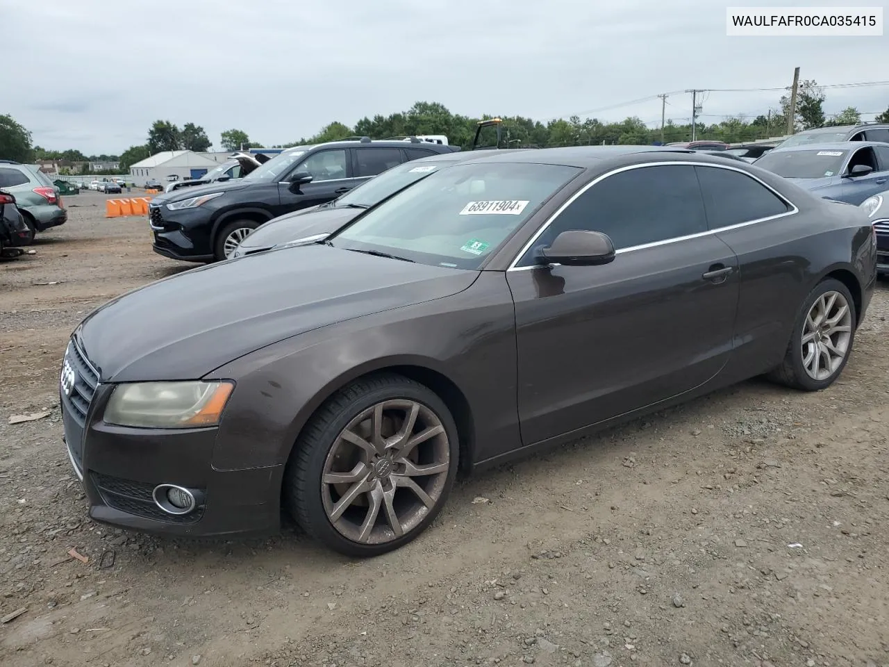 2012 Audi A5 Premium Plus VIN: WAULFAFR0CA035415 Lot: 68911904