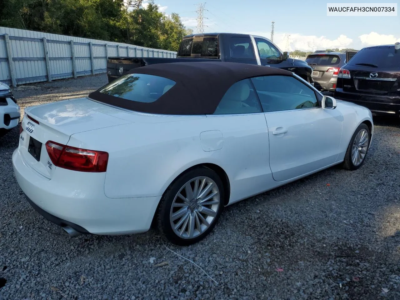 2012 Audi A5 Premium VIN: WAUCFAFH3CN007334 Lot: 73822404