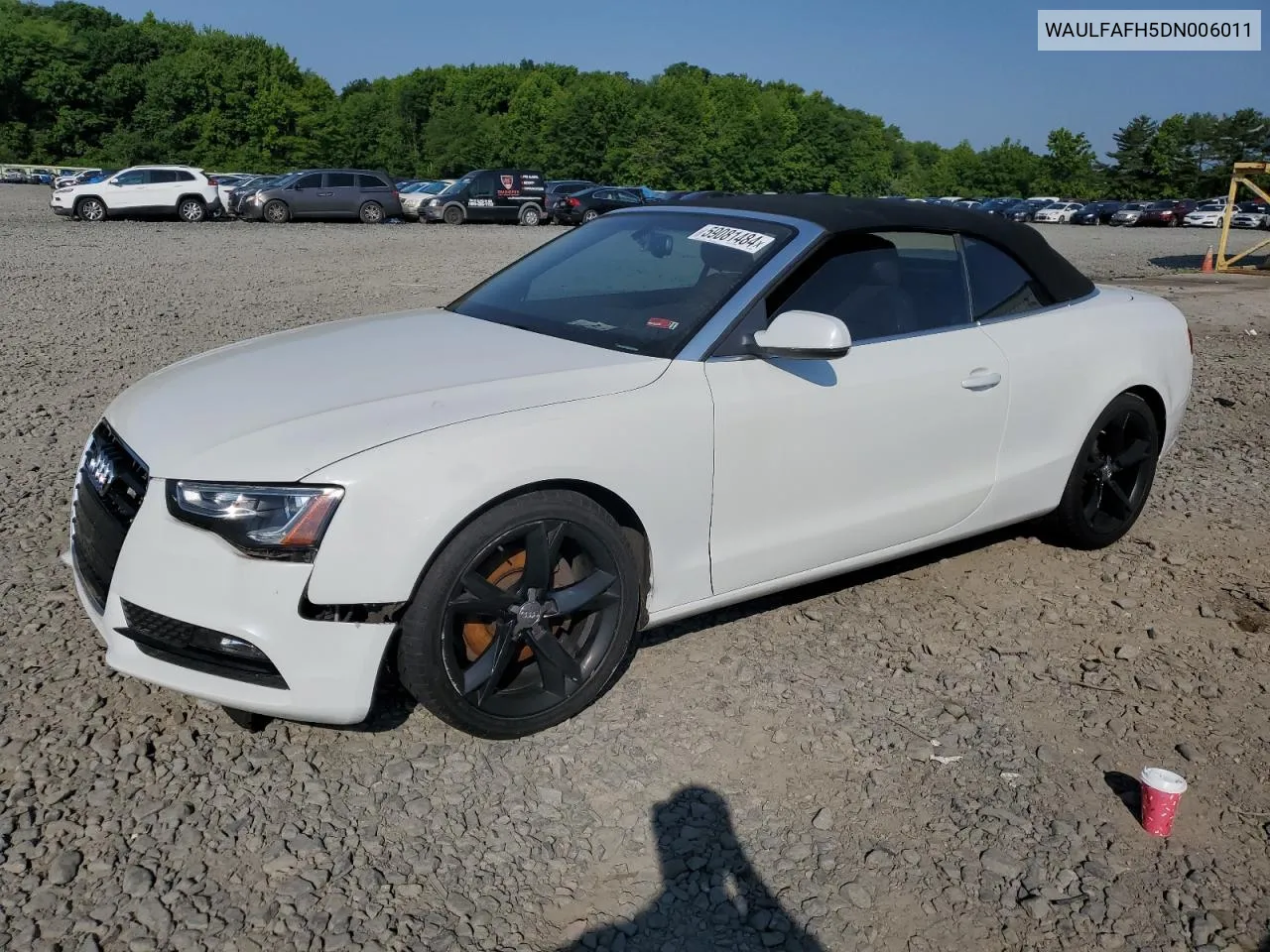 2013 Audi A5 Premium Plus VIN: WAULFAFH5DN006011 Lot: 59081484