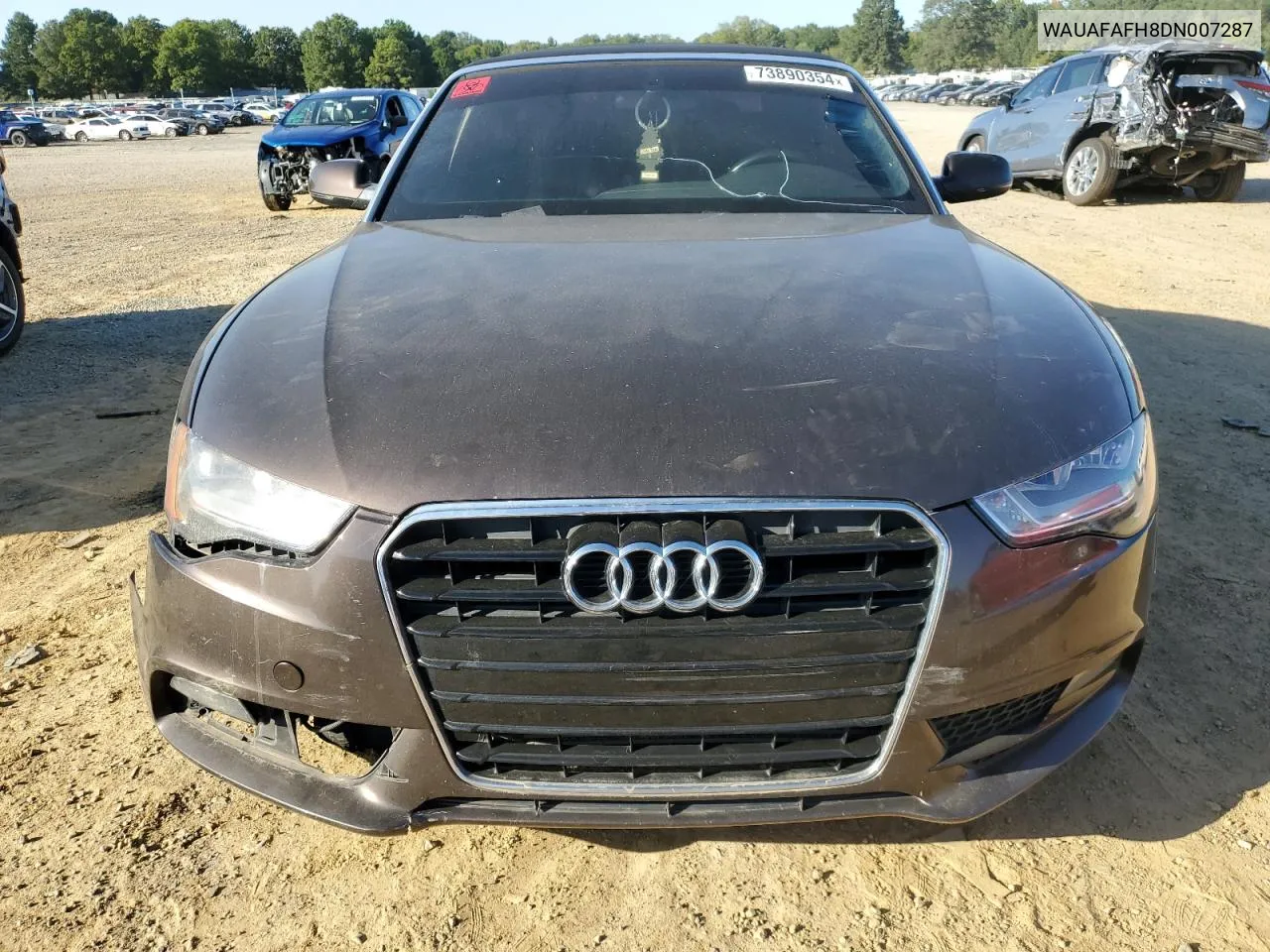 2013 Audi A5 Premium VIN: WAUAFAFH8DN007287 Lot: 73890354