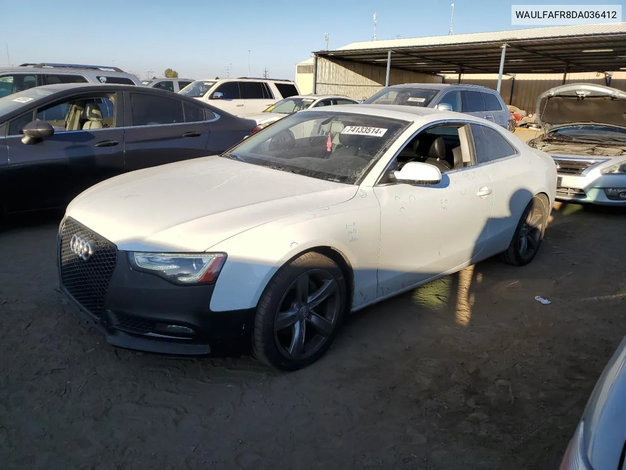 2013 Audi A5 Premium Plus VIN: WAULFAFR8DA036412 Lot: 74133514