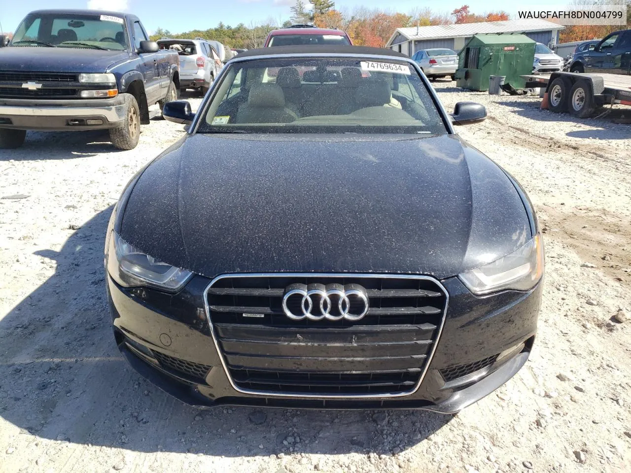 2013 Audi A5 Premium VIN: WAUCFAFH8DN004799 Lot: 74769634