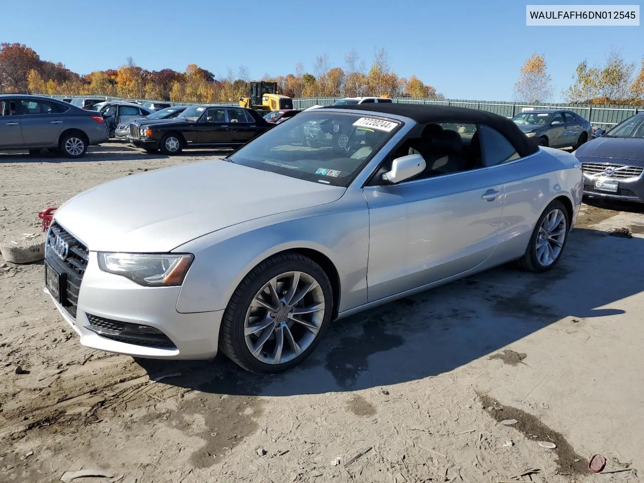 2013 Audi A5 Premium Plus VIN: WAULFAFH6DN012545 Lot: 77220244