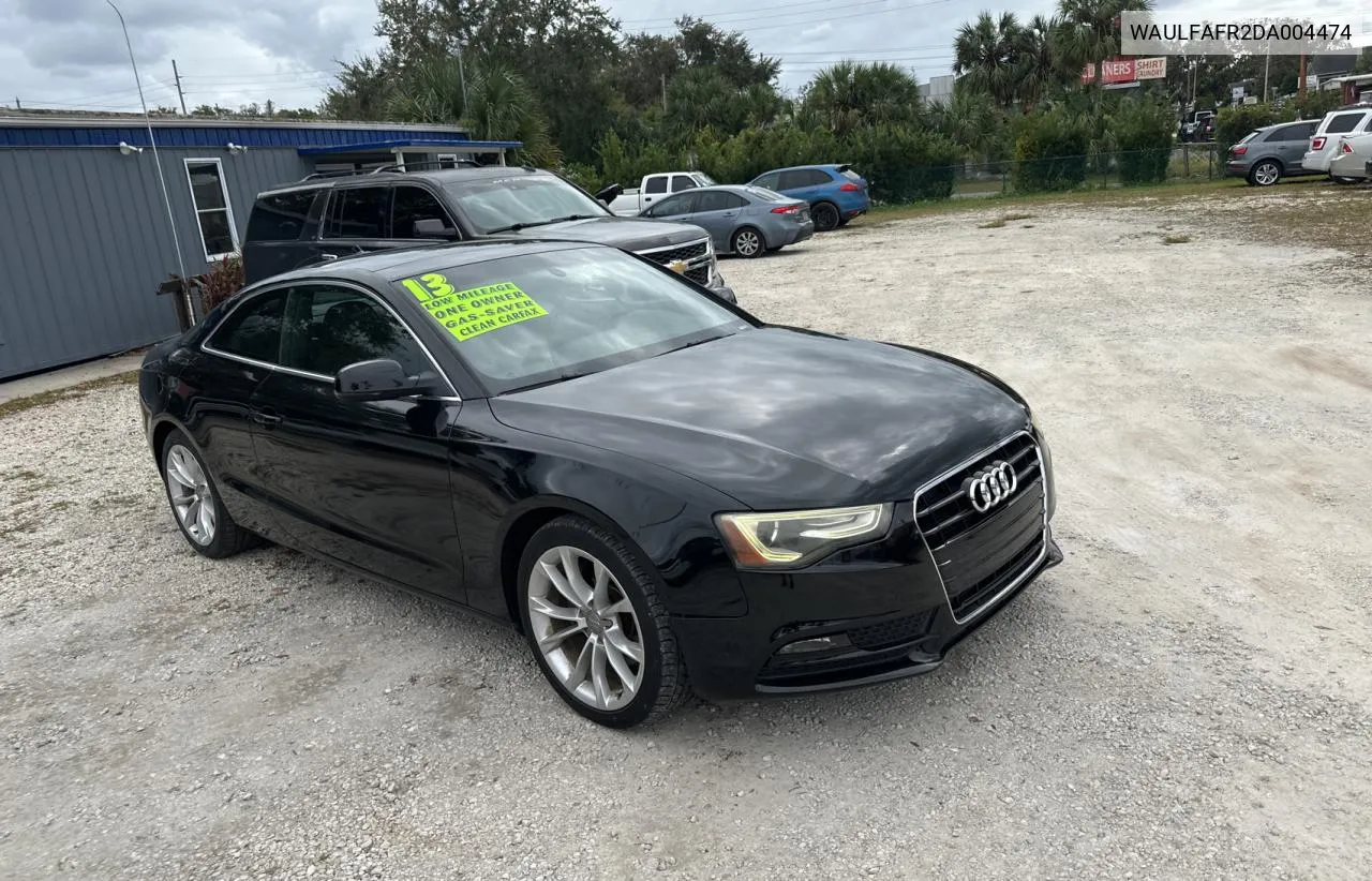 2013 Audi A5 Premium Plus VIN: WAULFAFR2DA004474 Lot: 79323934