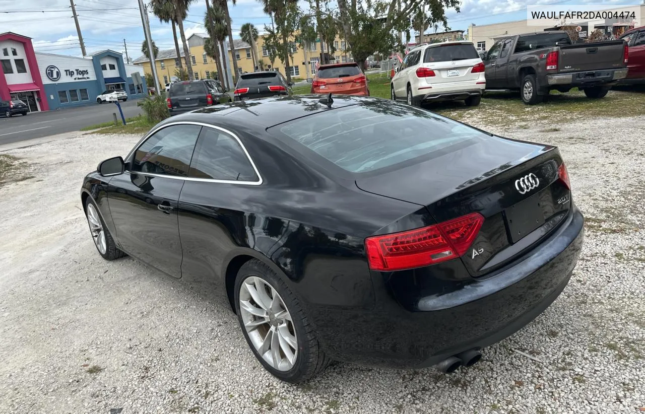 2013 Audi A5 Premium Plus VIN: WAULFAFR2DA004474 Lot: 79323934