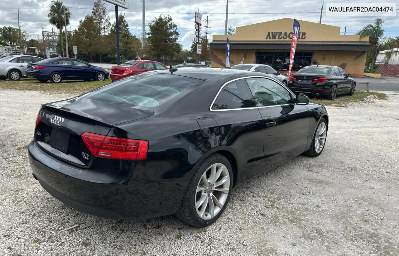 2013 Audi A5 Premium Plus VIN: WAULFAFR2DA004474 Lot: 79323934