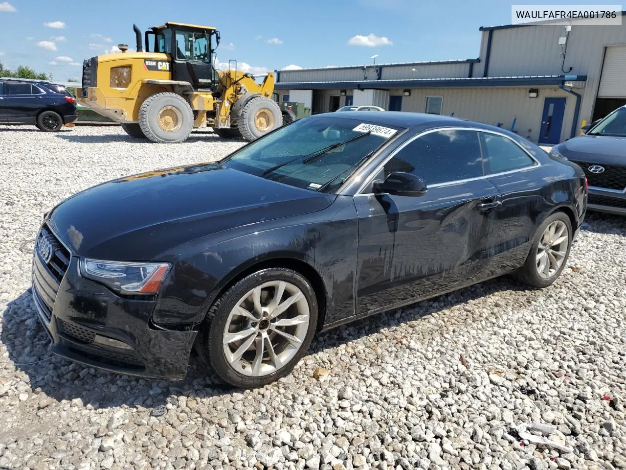 2014 Audi A5 Premium Plus VIN: WAULFAFR4EA001786 Lot: 59939674