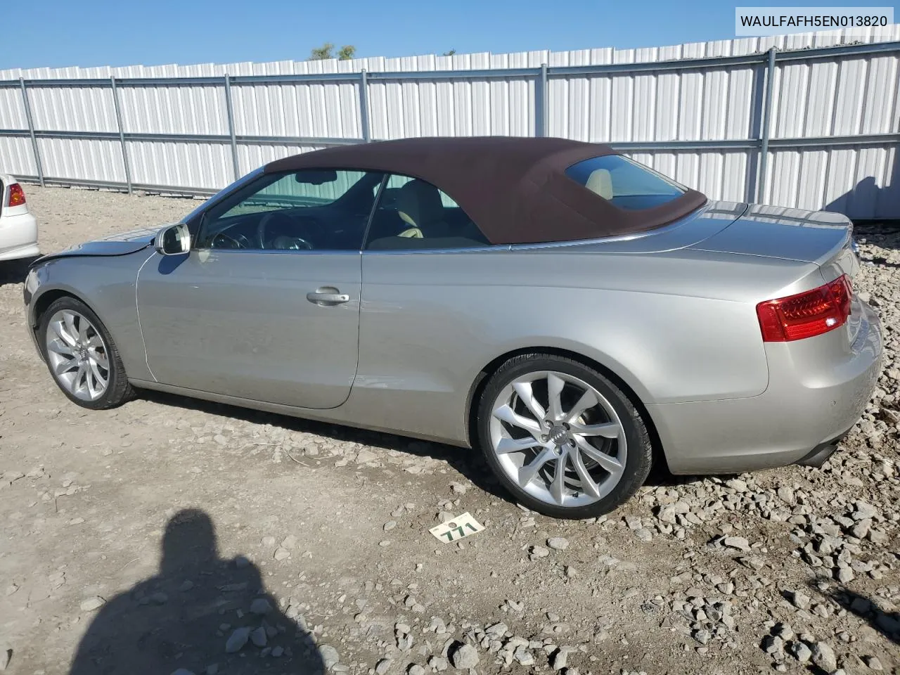 2014 Audi A5 Premium Plus VIN: WAULFAFH5EN013820 Lot: 73287684