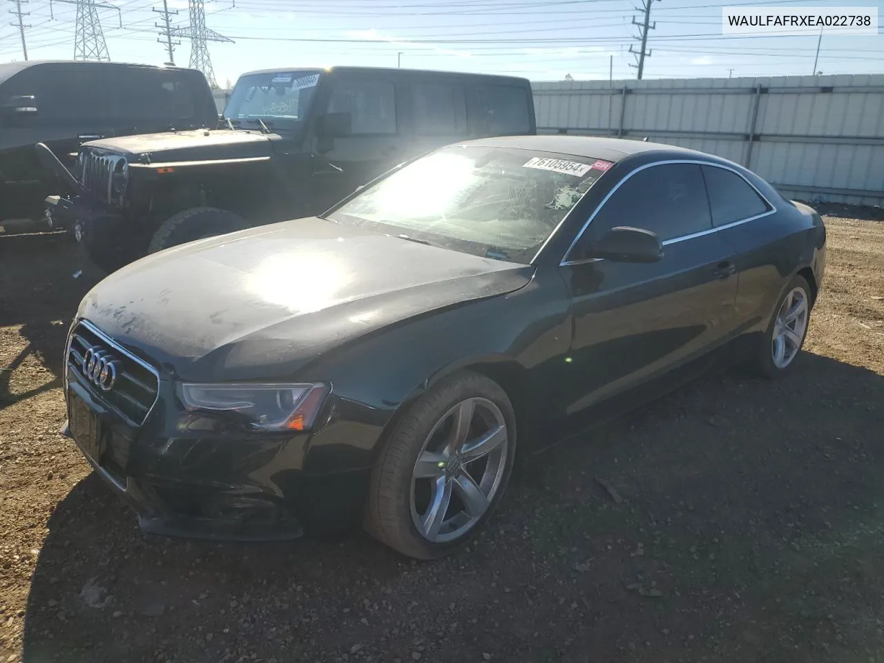 2014 Audi A5 Premium Plus VIN: WAULFAFRXEA022738 Lot: 76105954