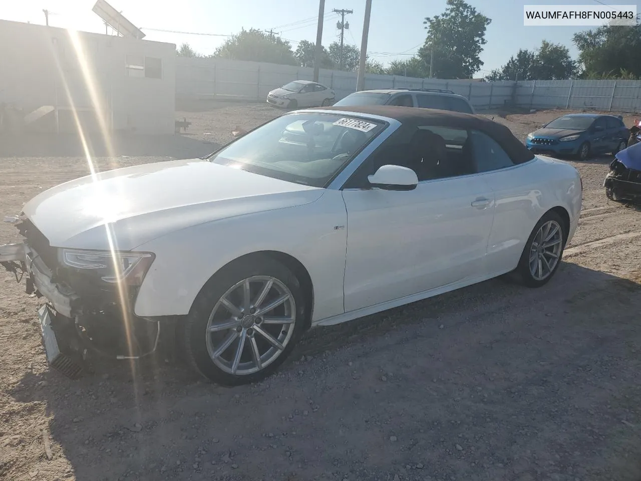 WAUMFAFH8FN005443 2015 Audi A5 Premium Plus