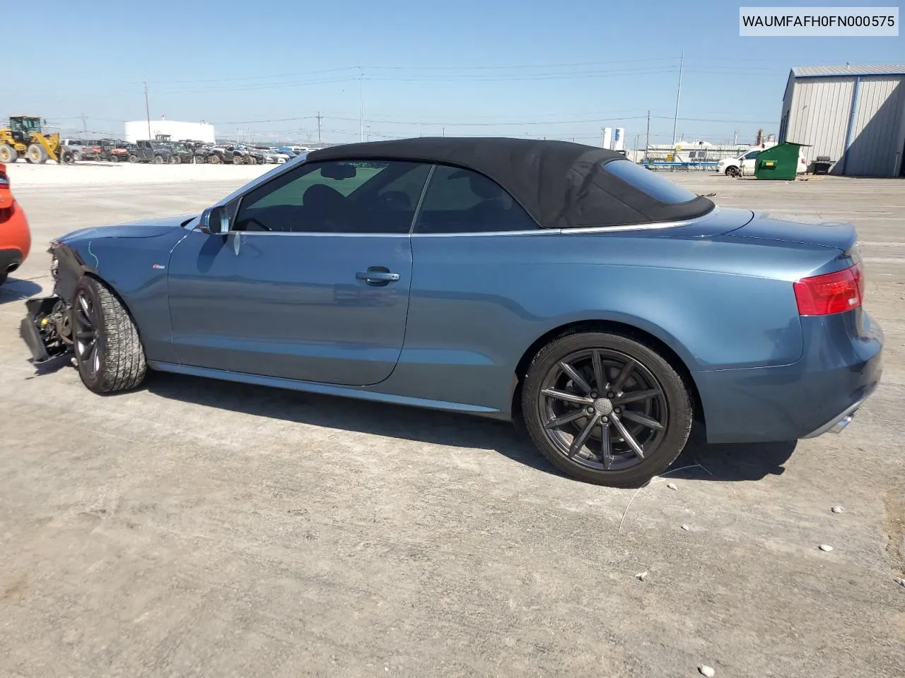 2015 Audi A5 Premium Plus VIN: WAUMFAFH0FN000575 Lot: 69996394