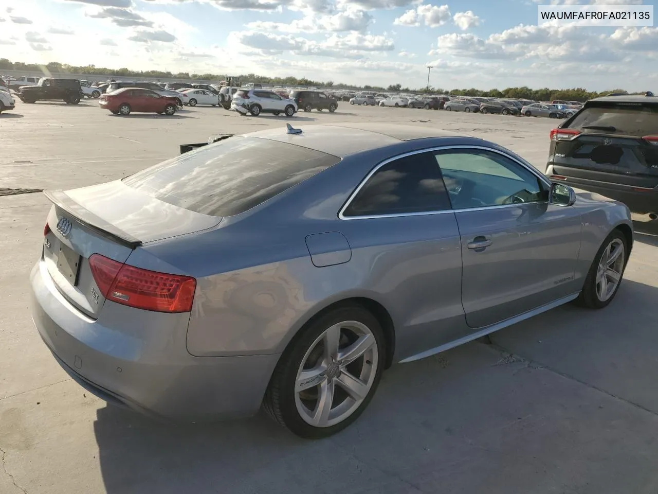 2015 Audi A5 Premium Plus VIN: WAUMFAFR0FA021135 Lot: 77703524