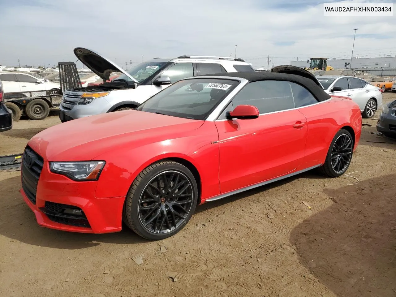 2017 Audi A5 Sport VIN: WAUD2AFHXHN003434 Lot: 72550764