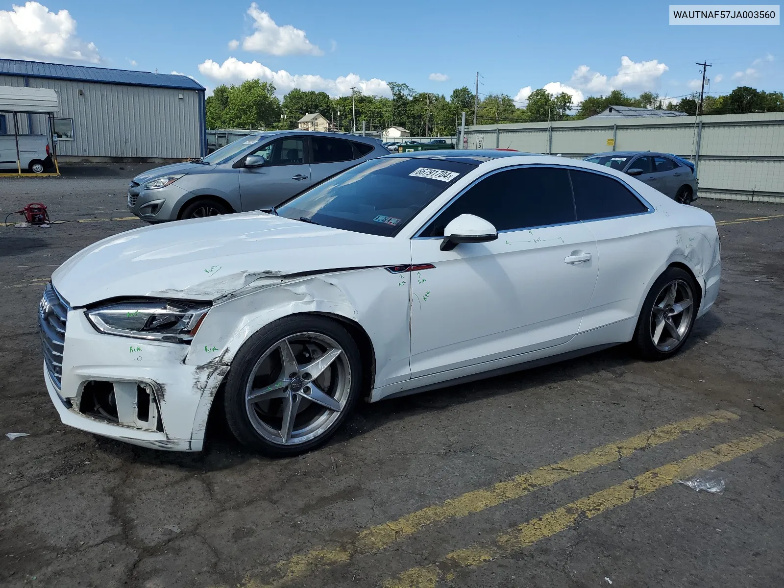 2018 Audi A5 Premium Plus S-Line VIN: WAUTNAF57JA003560 Lot: 66791704