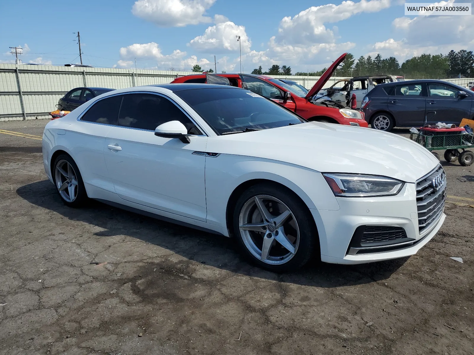 2018 Audi A5 Premium Plus S-Line VIN: WAUTNAF57JA003560 Lot: 66791704