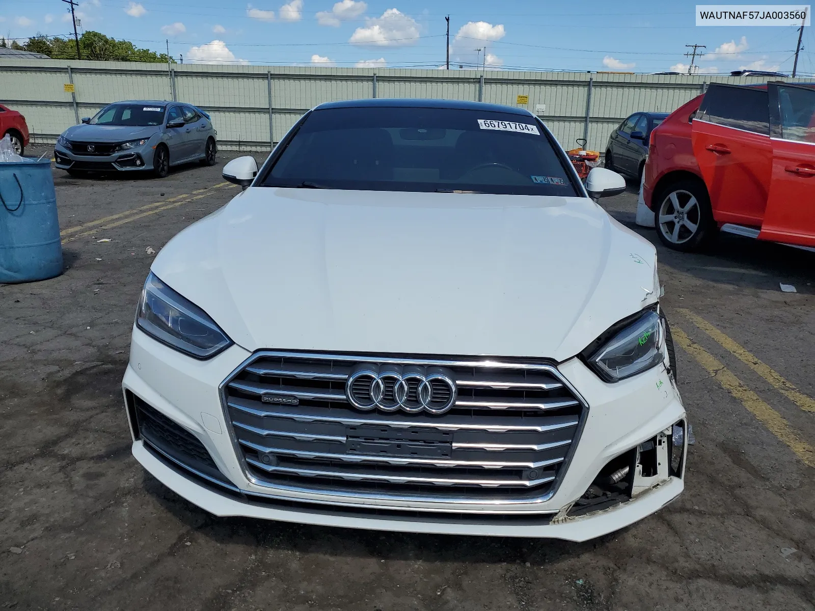 2018 Audi A5 Premium Plus S-Line VIN: WAUTNAF57JA003560 Lot: 66791704