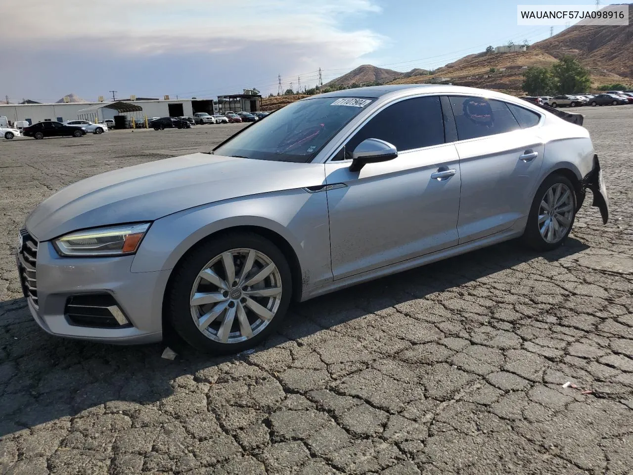 2018 Audi A5 Premium VIN: WAUANCF57JA098916 Lot: 71107904