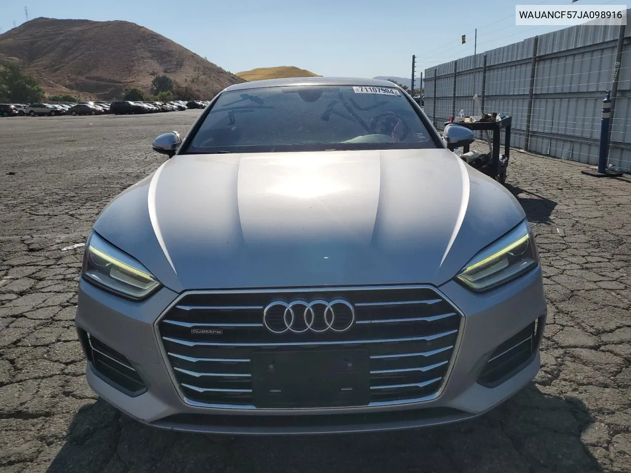 2018 Audi A5 Premium VIN: WAUANCF57JA098916 Lot: 71107904