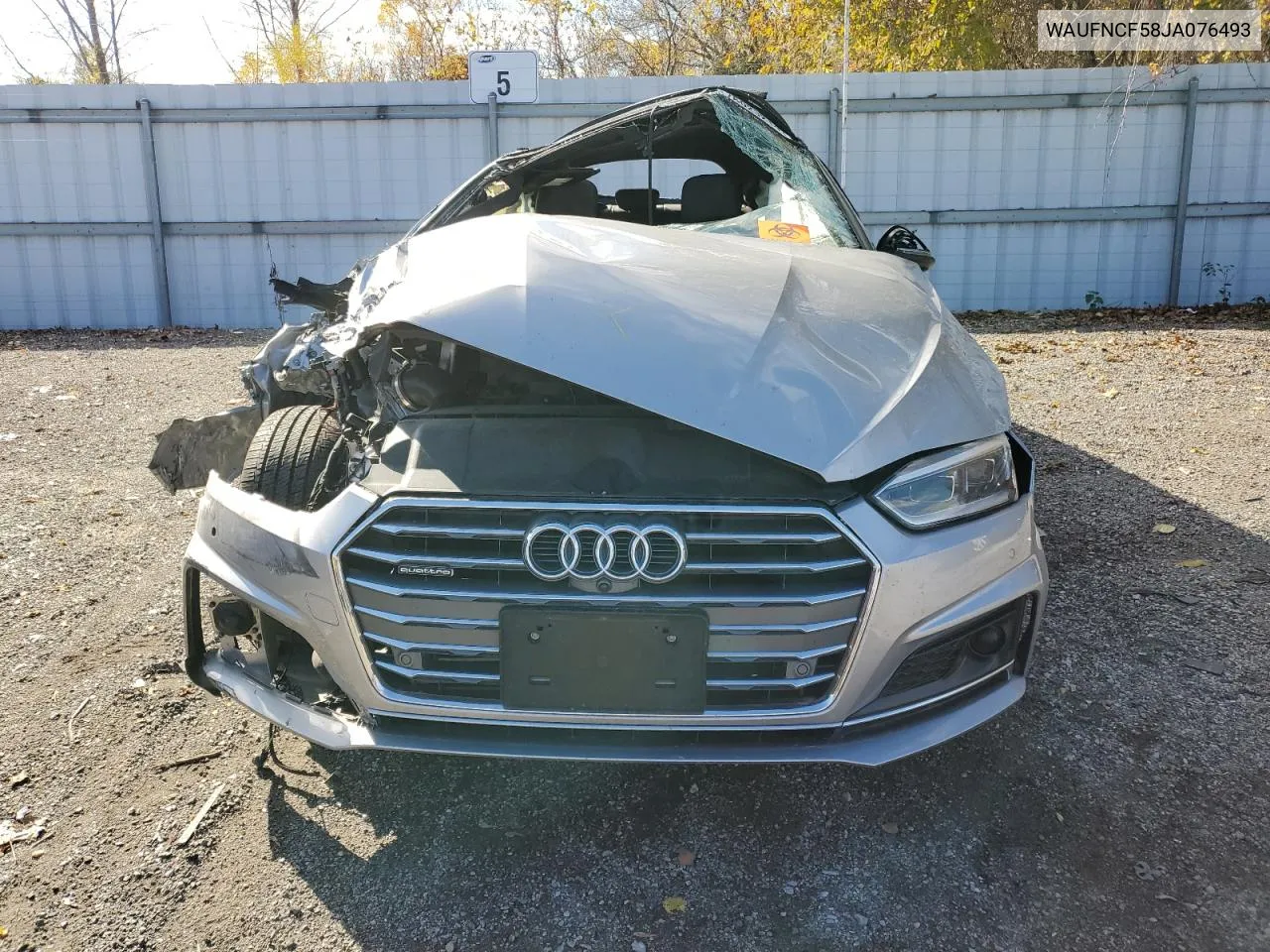 WAUFNCF58JA076493 2018 Audi A5 Prestige S-Line