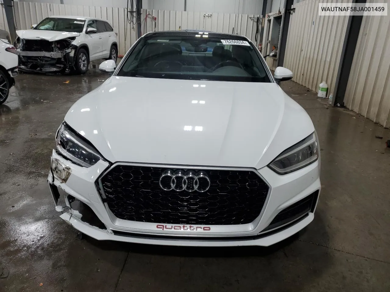 2018 Audi A5 Premium Plus S-Line VIN: WAUTNAF58JA001459 Lot: 76266034