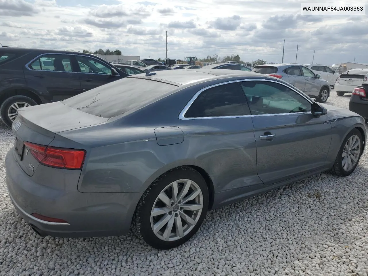 2018 Audi A5 Premium VIN: WAUNNAF54JA003363 Lot: 76783164