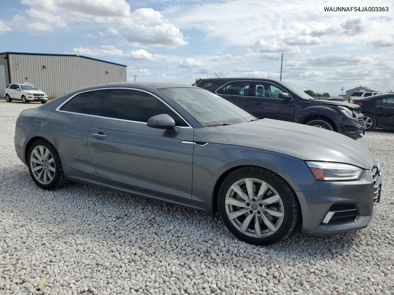 2018 Audi A5 Premium VIN: WAUNNAF54JA003363 Lot: 76783164