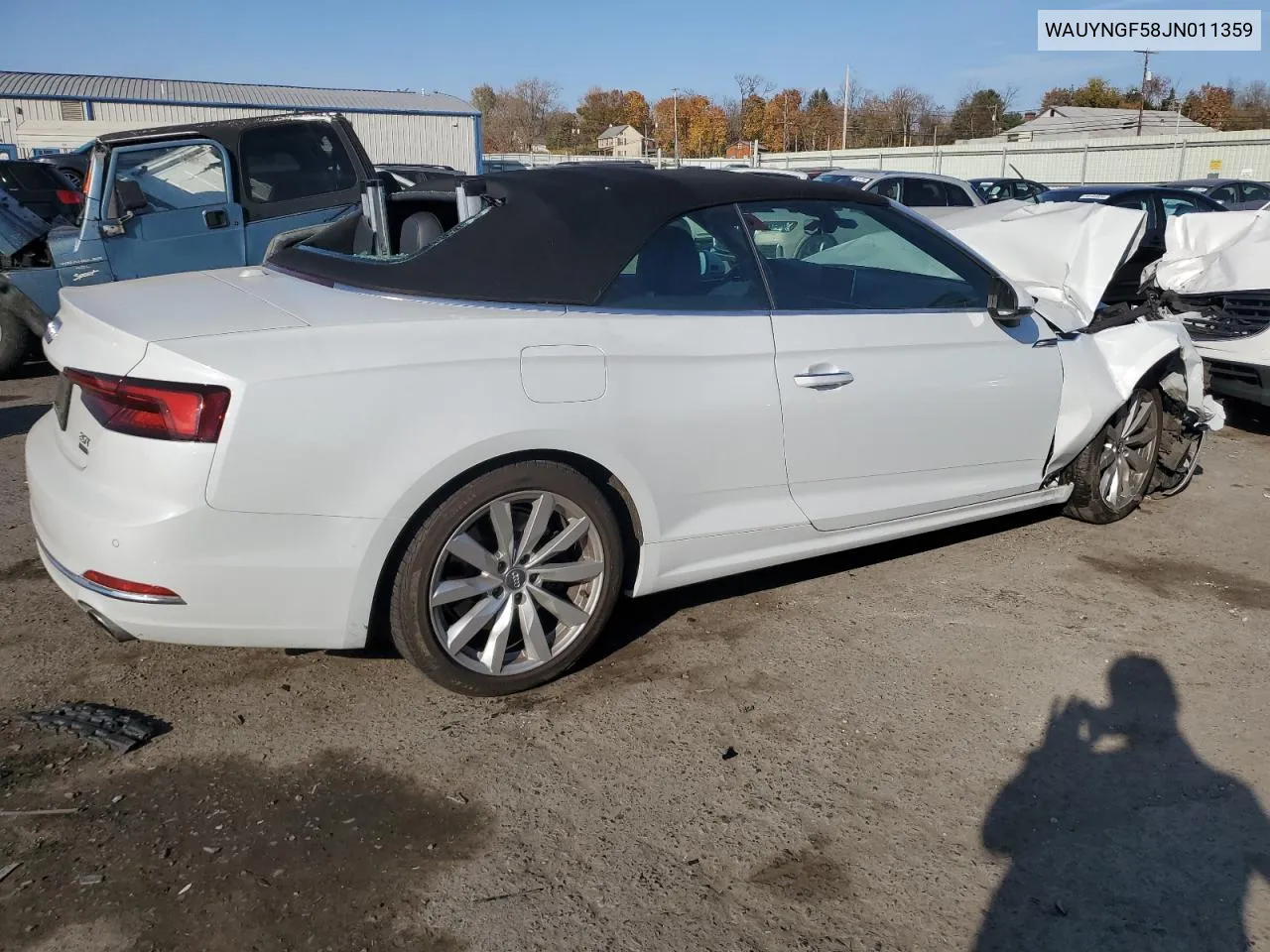 2018 Audi A5 Premium Plus VIN: WAUYNGF58JN011359 Lot: 77398354