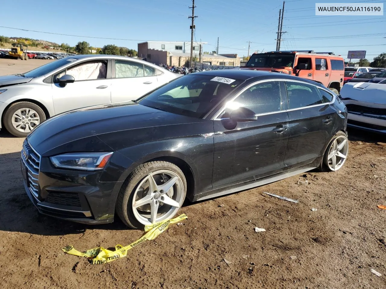 2018 Audi A5 Premium Plus S-Line VIN: WAUENCF50JA116190 Lot: 77487154