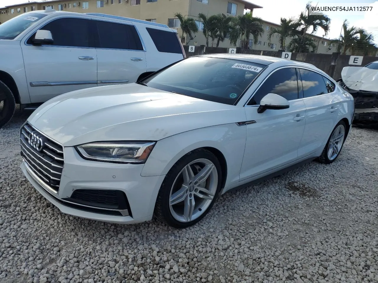 2018 Audi A5 Premium Plus S-Line VIN: WAUENCF54JA112577 Lot: 80303874