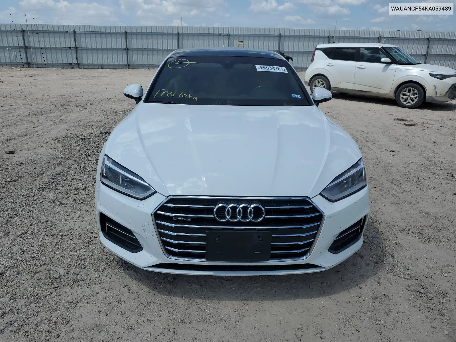 2019 Audi A5 Premium VIN: WAUANCF54KA059489 Lot: 66039264