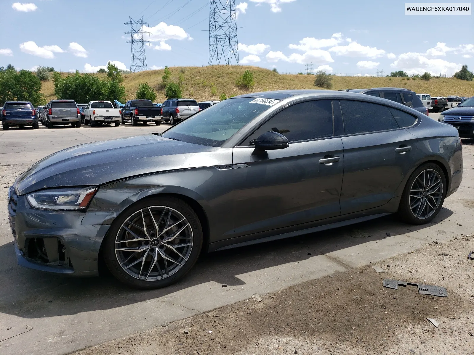 2019 Audi A5 Premium Plus S-Line VIN: WAUENCF5XKA017040 Lot: 66184034