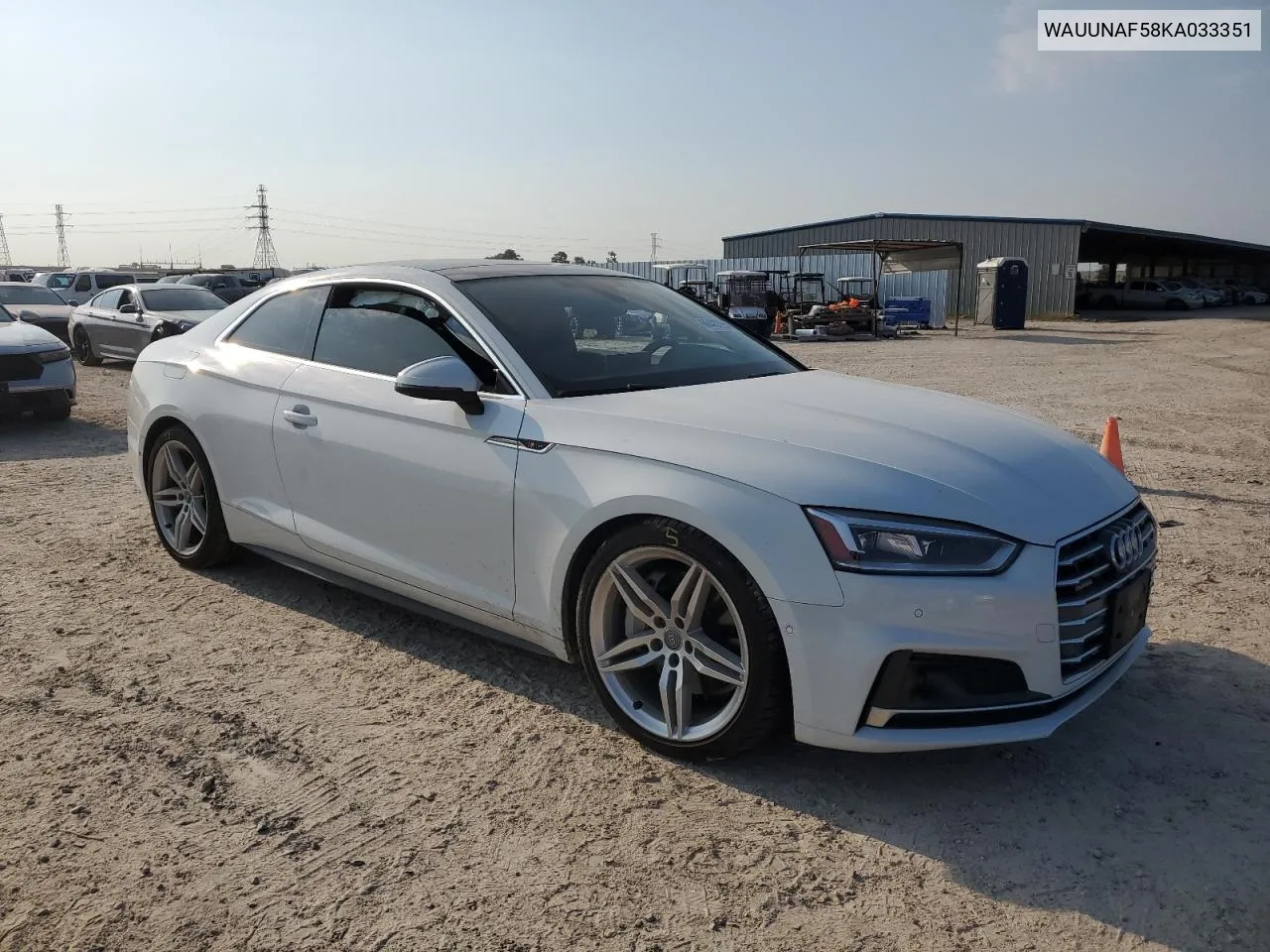 2019 Audi A5 Prestige VIN: WAUUNAF58KA033351 Lot: 66422254