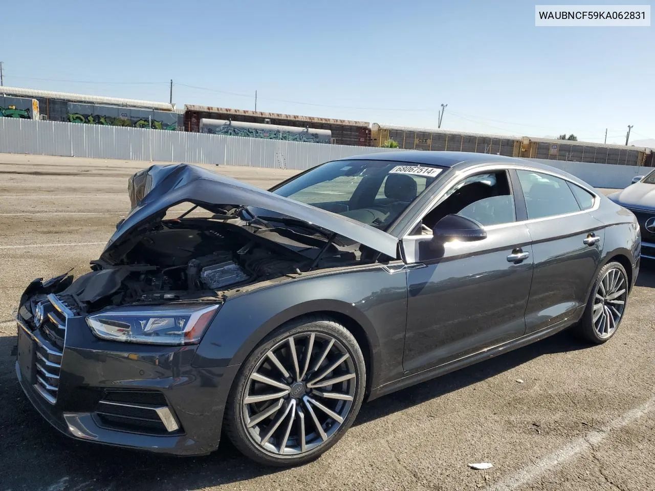 WAUBNCF59KA062831 2019 Audi A5 Premium Plus