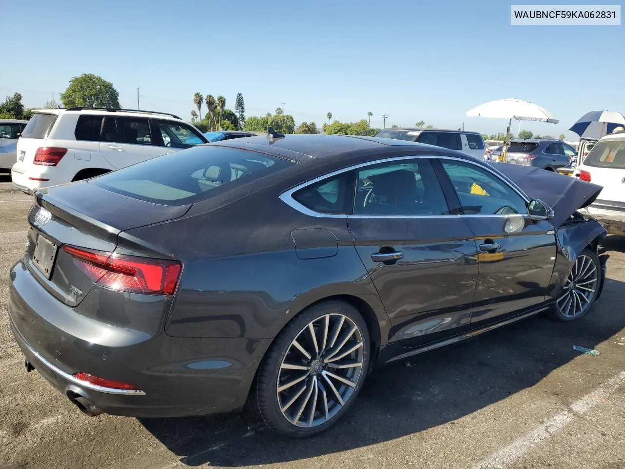 2019 Audi A5 Premium Plus VIN: WAUBNCF59KA062831 Lot: 68067514