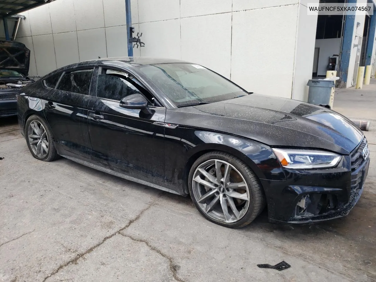 WAUFNCF5XKA074567 2019 Audi A5 Prestige S-Line