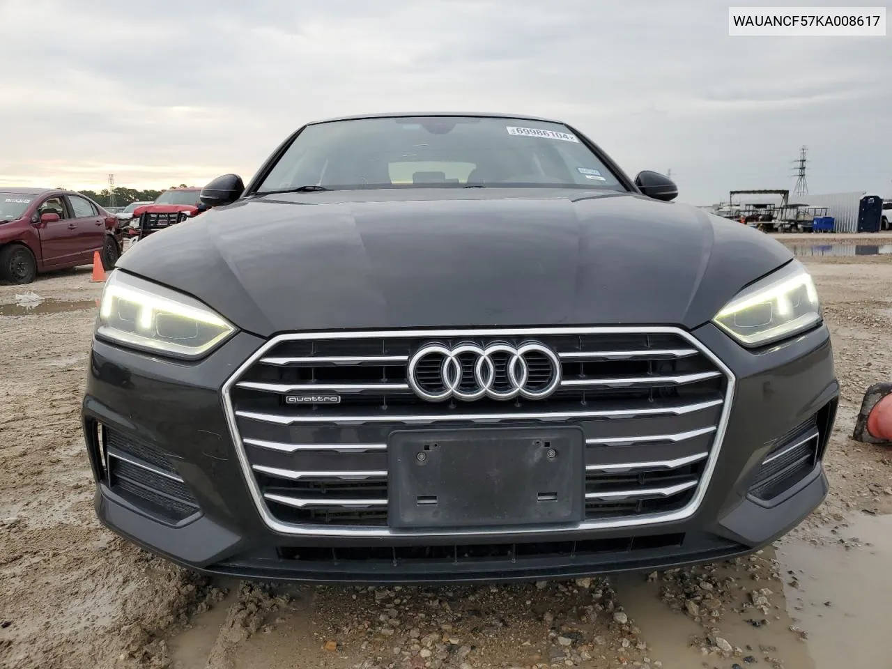 2019 Audi A5 Premium VIN: WAUANCF57KA008617 Lot: 69986104