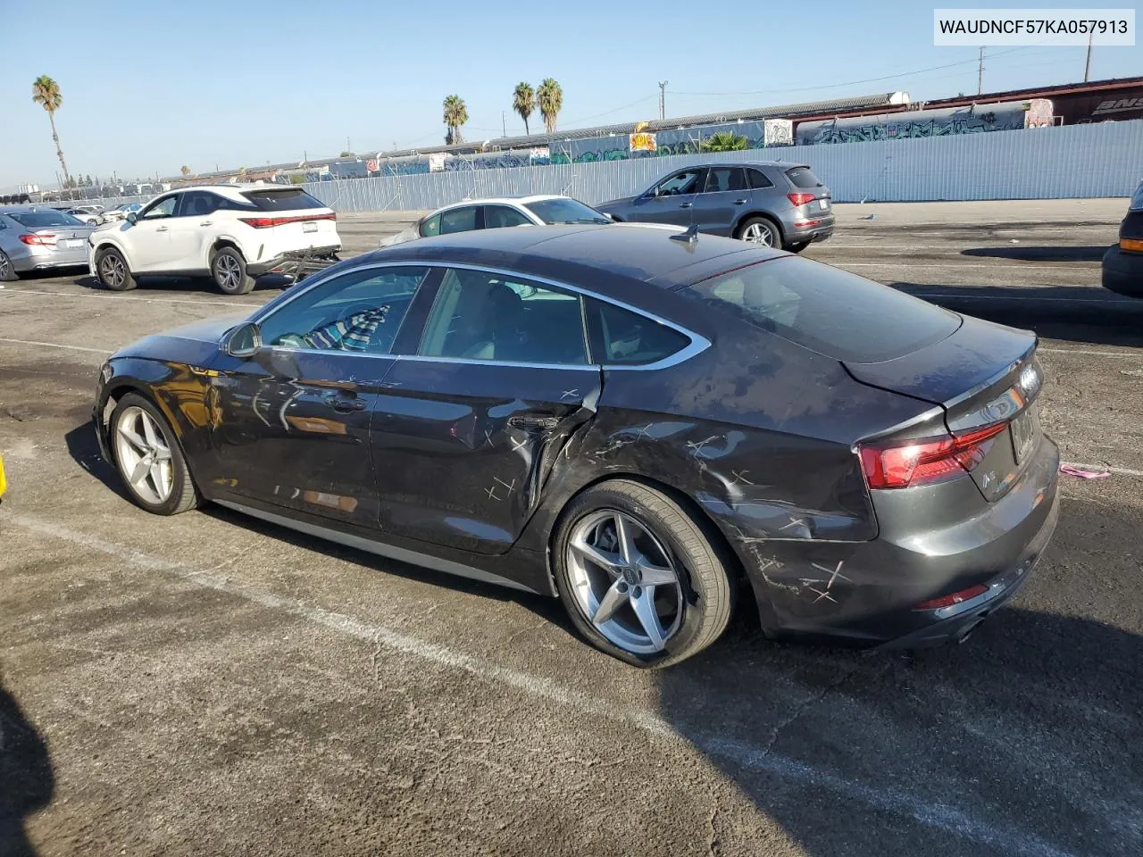 2019 Audi A5 Premium S Line VIN: WAUDNCF57KA057913 Lot: 71852144